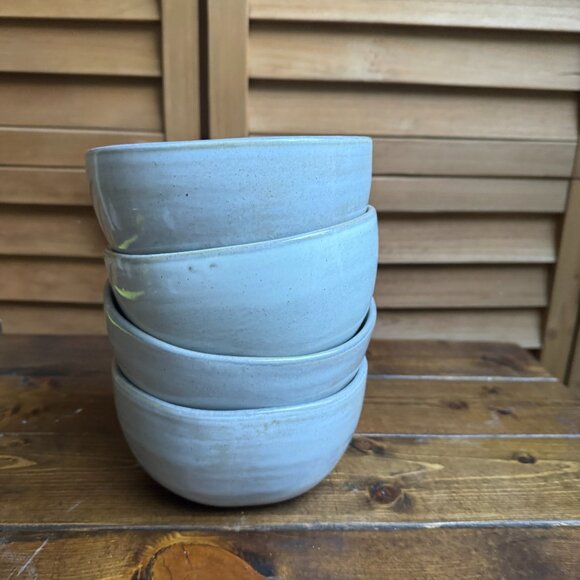 Hearth & Hand Magnolia Stoneware Bowls Set of 4 - Gray Speckled Finish - Picture 1 of 5